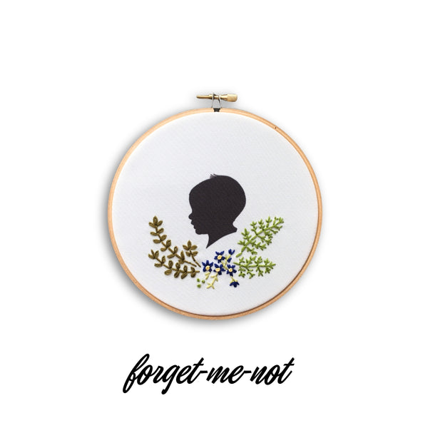 Silhouette Embroidered Hoop