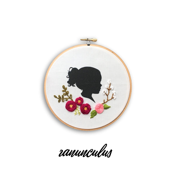 Silhouette Embroidered Hoop