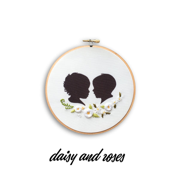 Silhouette Embroidered Hoop